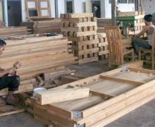 Oud teak hout is trendy